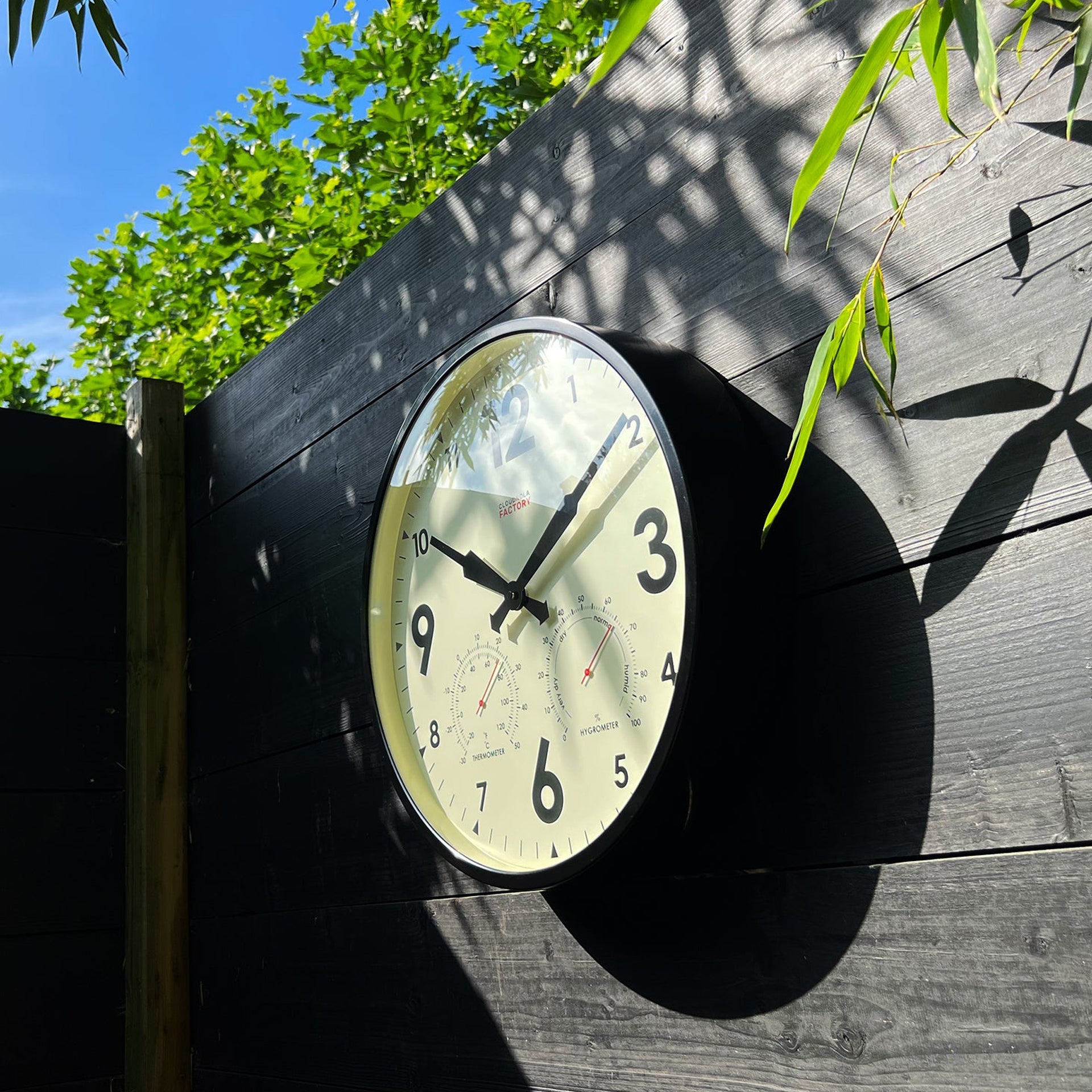 Cloudnola Factory Outdoor Clock & Weather Station | Uncrate