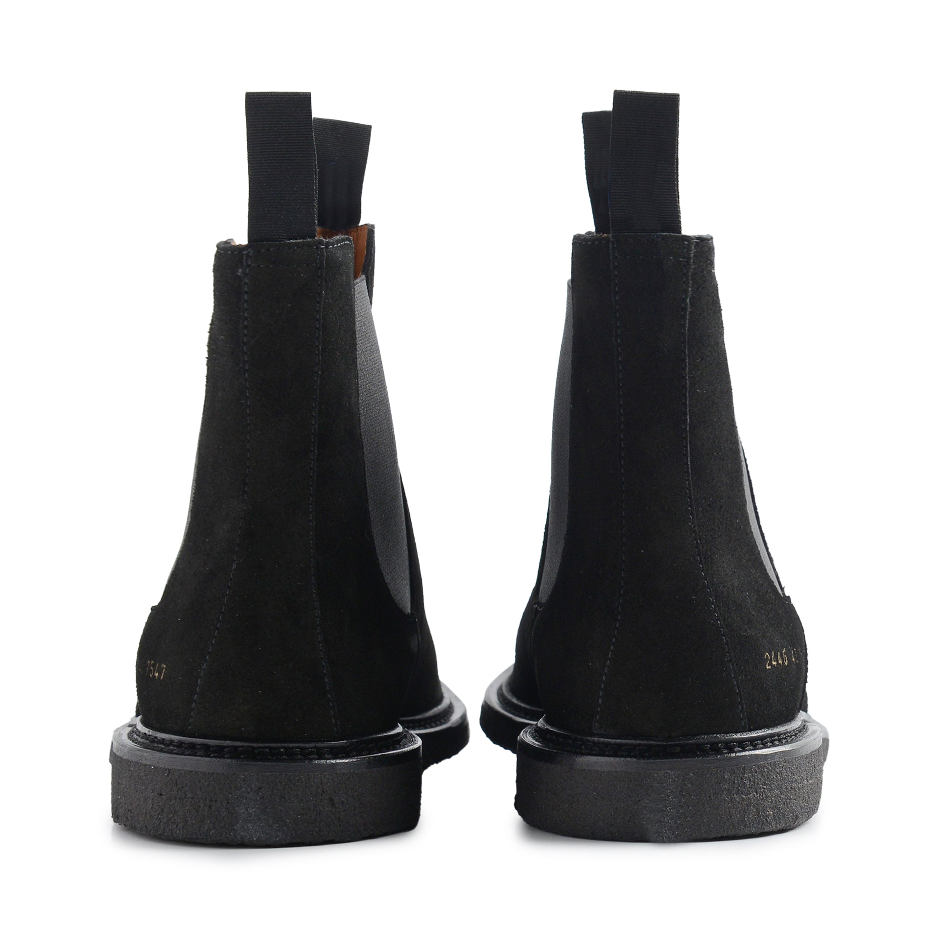 Common Projects Black Suede Chelsea Boots Common Projects Waxed