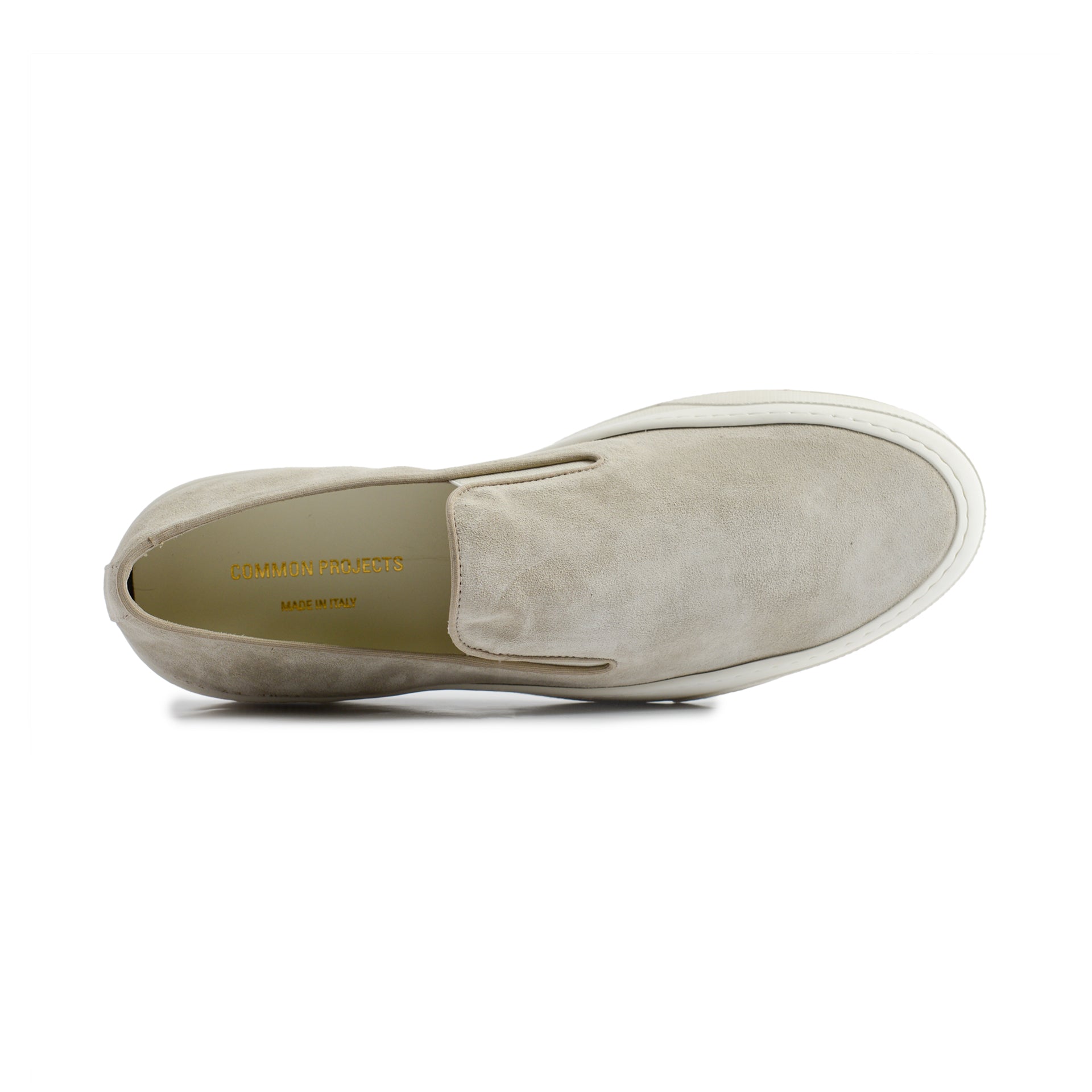 Common projects suede slip on sale on