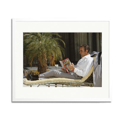 Sean Connery Lounging Framed Print