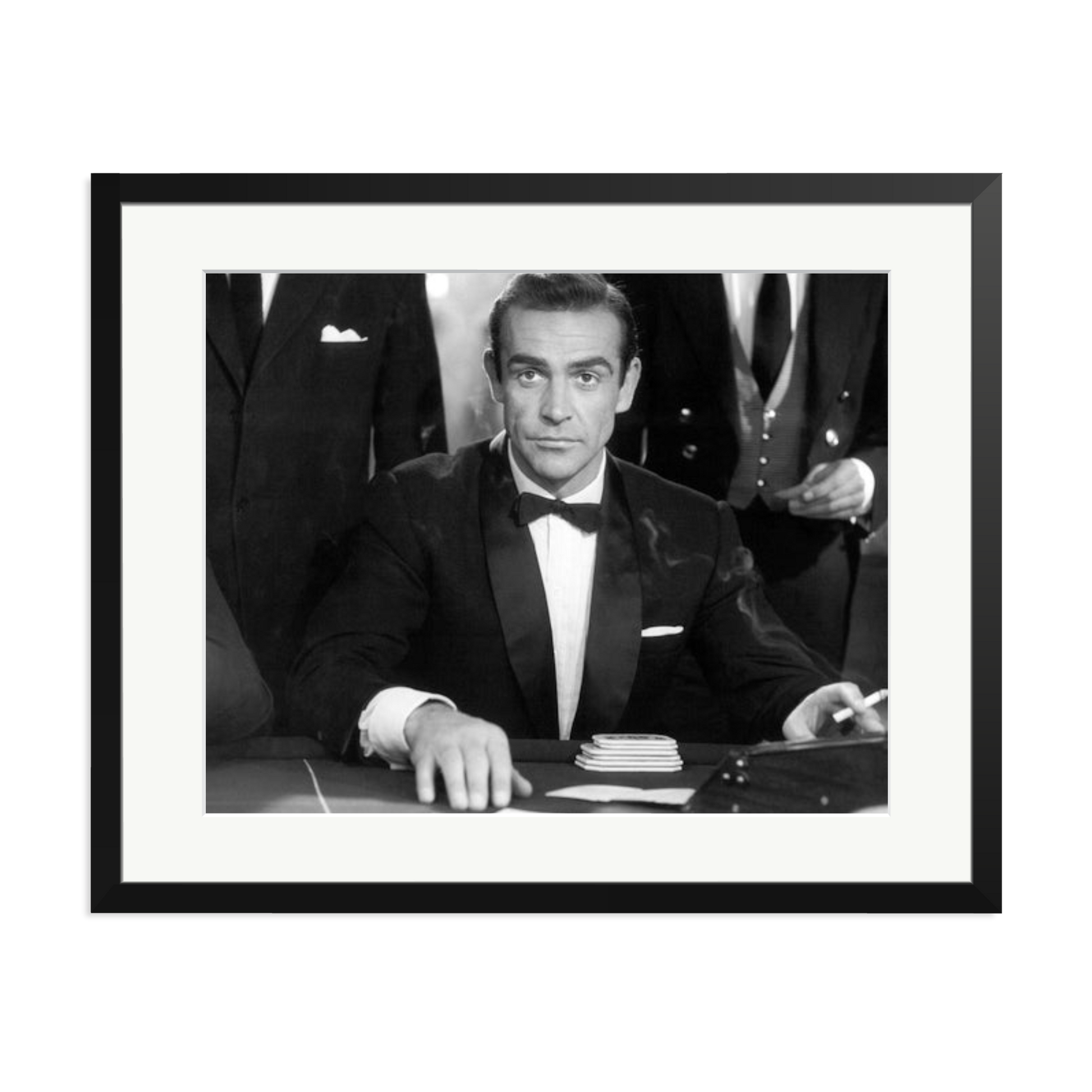 Sean Connery as Bond in Dr No Framed Print Black XL
