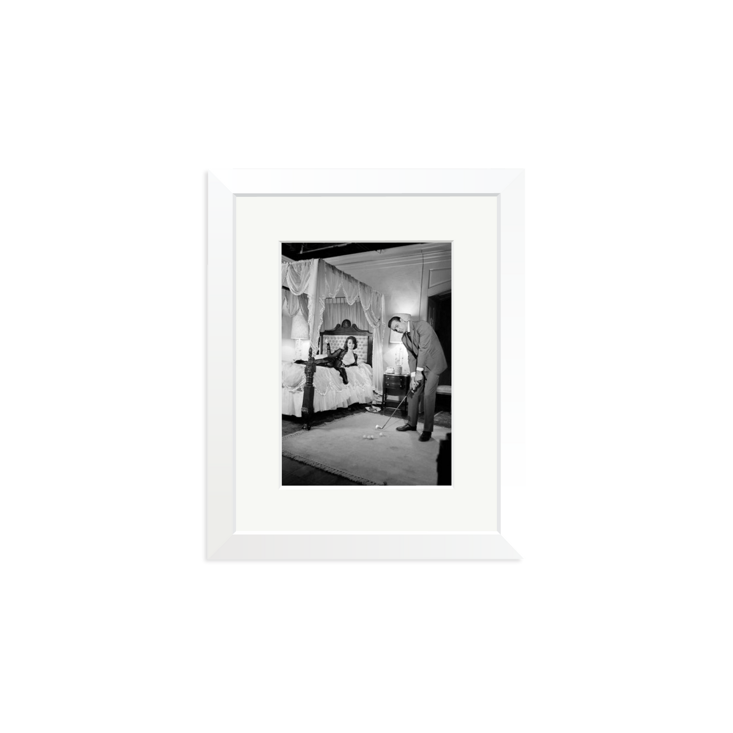 Connery, Golf on Set Framed Print