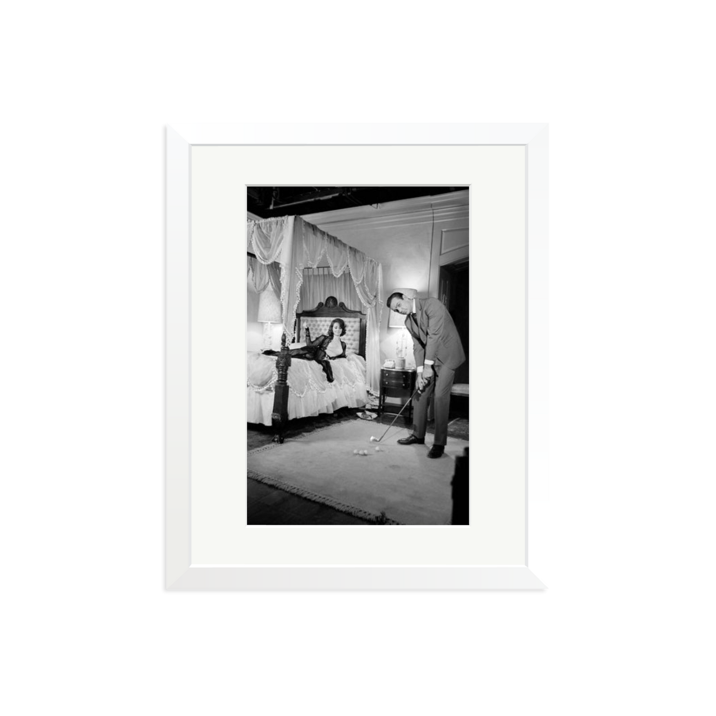 Connery, Golf on Set Framed Print