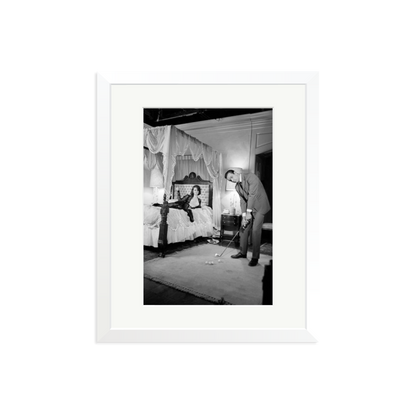 Connery, Golf on Set Framed Print