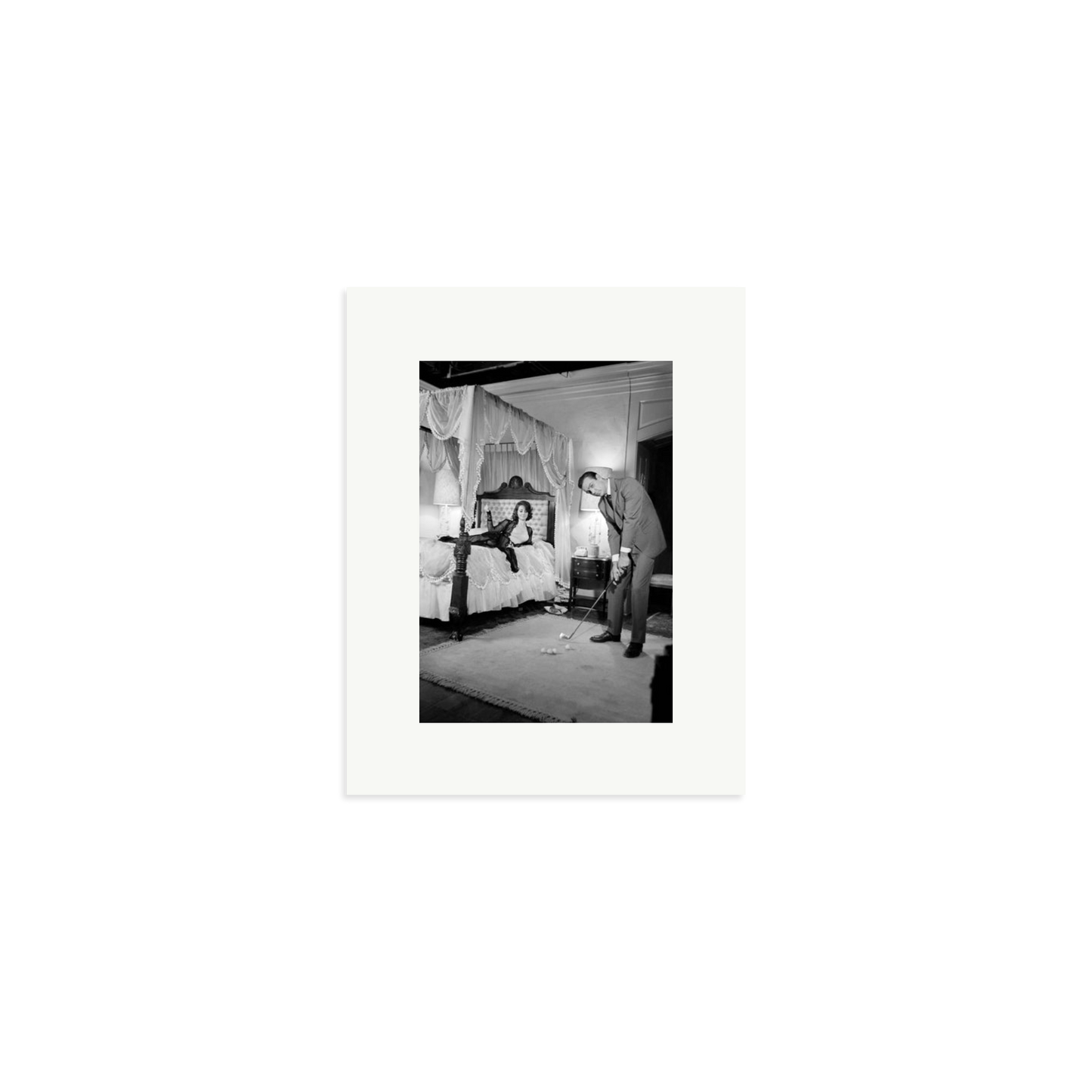 Connery, Golf on Set Framed Print