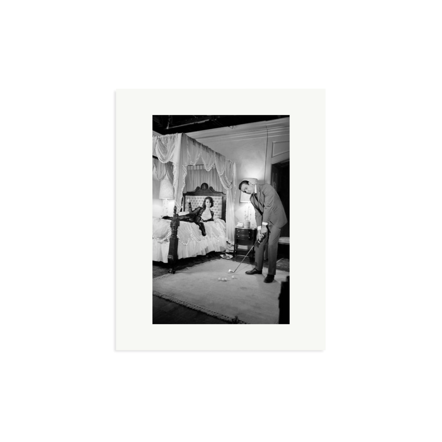 Connery, Golf on Set Framed Print