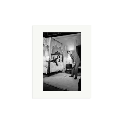 Connery, Golf on Set Framed Print