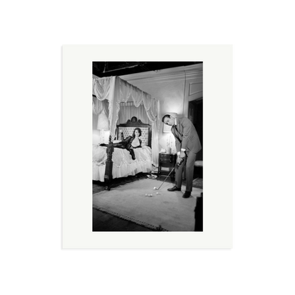 Connery, Golf on Set Framed Print