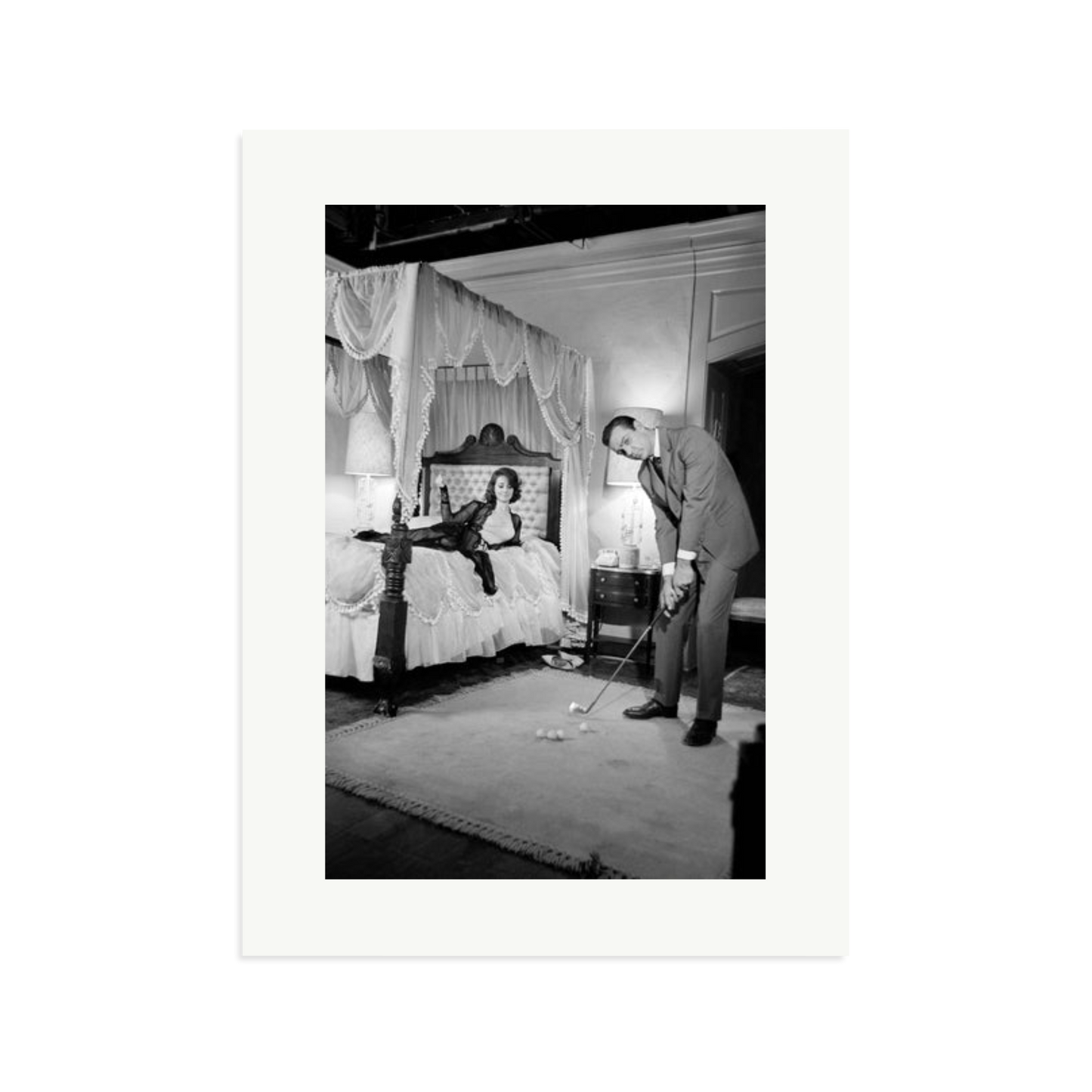 Connery, Golf on Set Framed Print