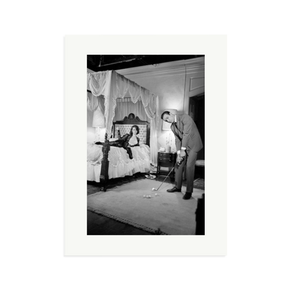 Connery, Golf on Set Framed Print