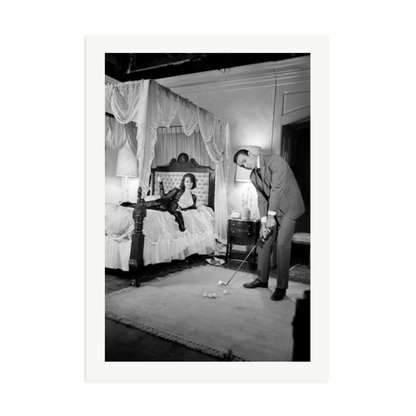 Connery, Golf on Set Framed Print