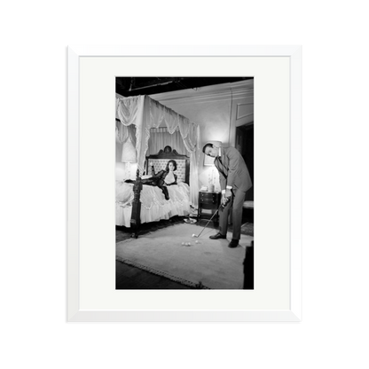Connery, Golf on Set Framed Print