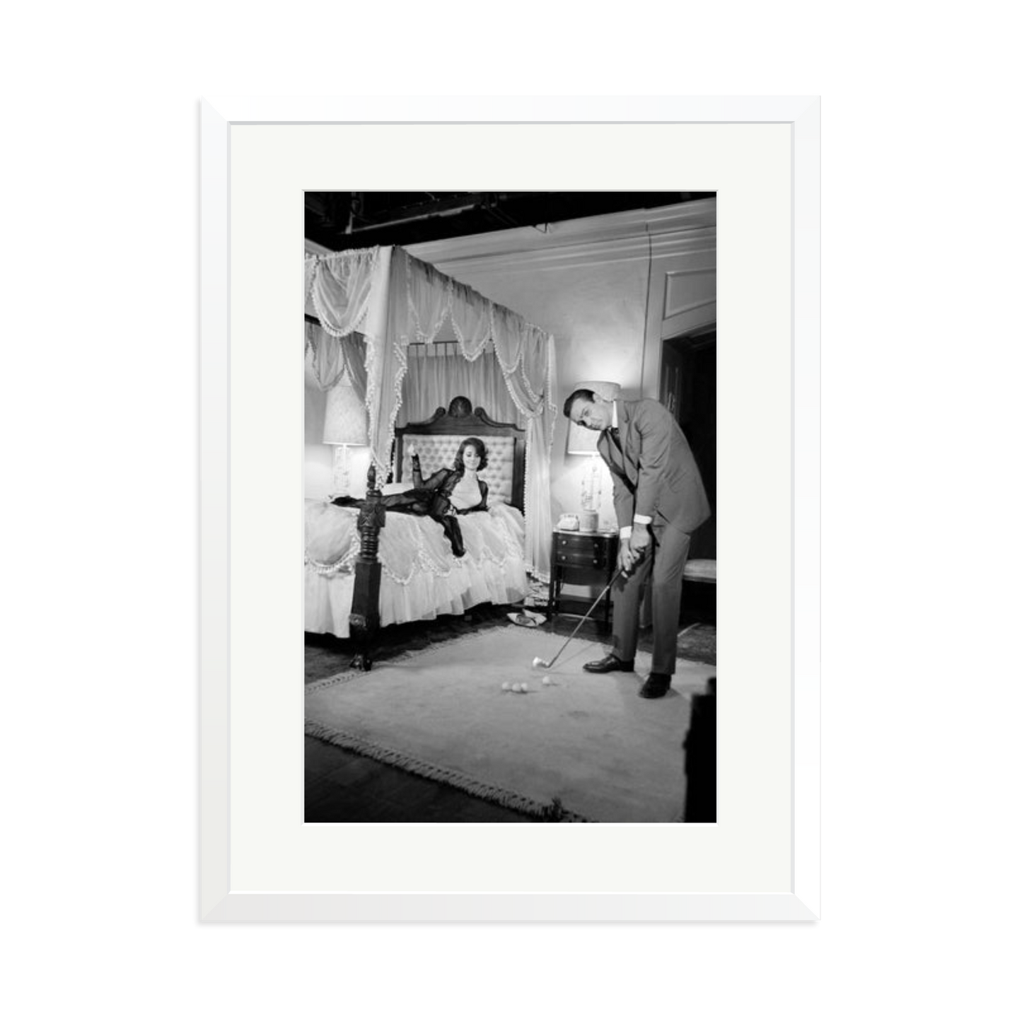 Connery, Golf on Set Framed Print