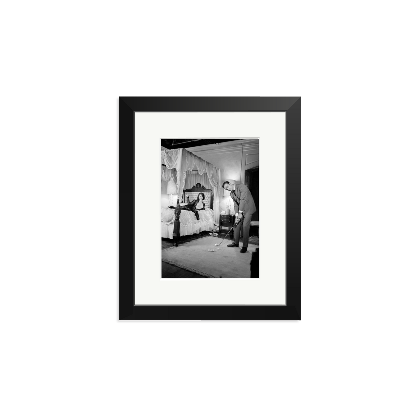 Connery, Golf on Set Framed Print