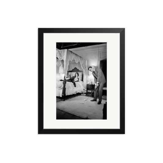 Connery, Golf on Set Framed Print