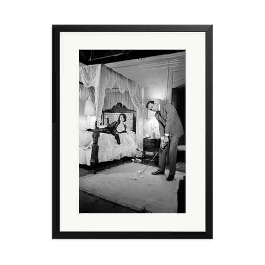 Connery, Golf on Set Framed Print