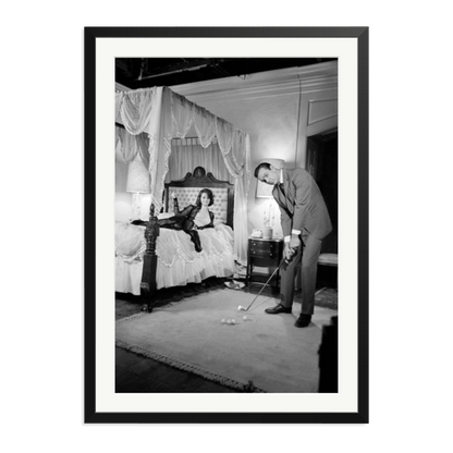 Connery, Golf on Set Framed Print
