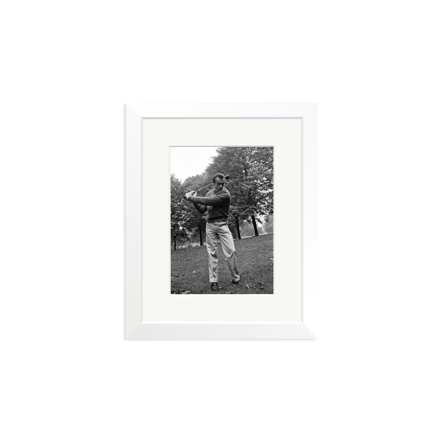 Sean Connery Plays Golf Framed Print
