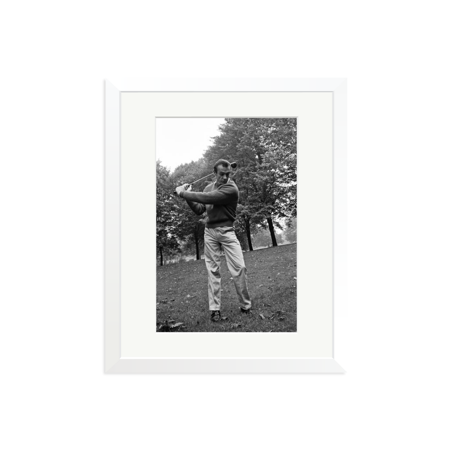 Sean Connery Plays Golf Framed Print