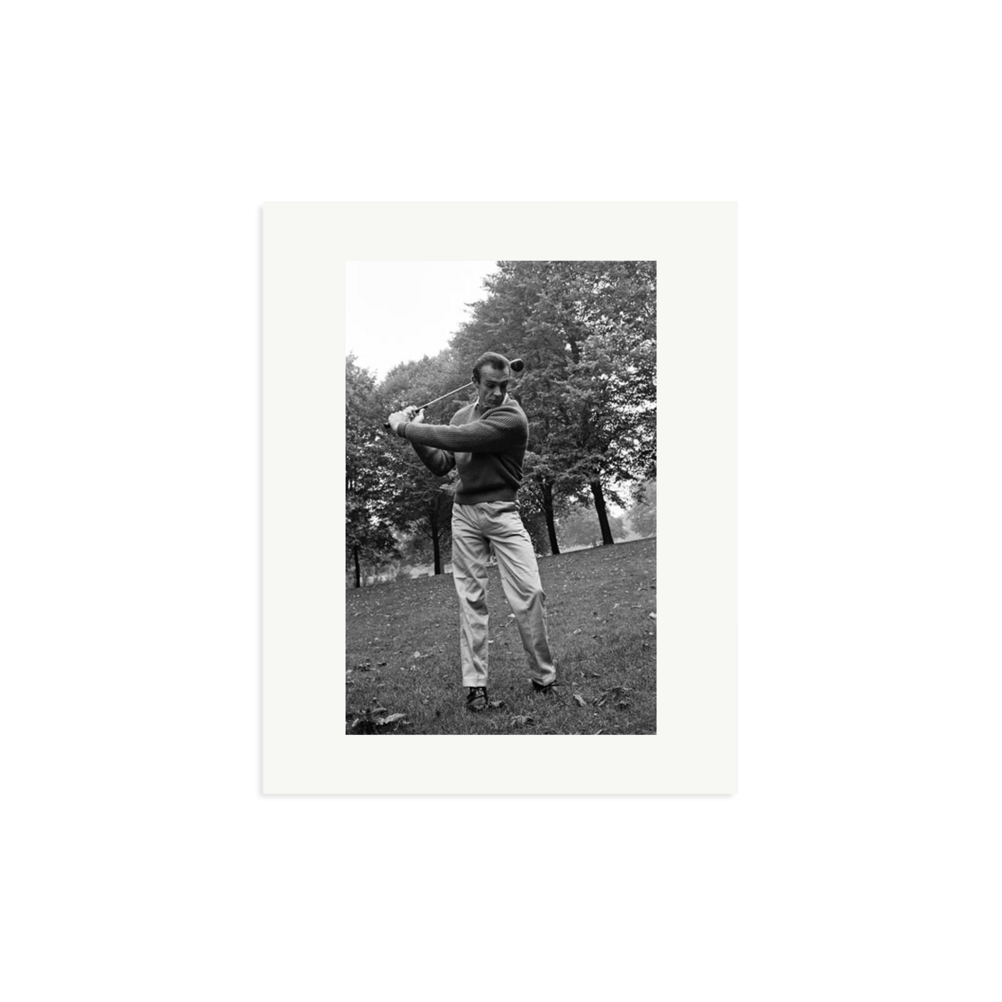Sean Connery Plays Golf Framed Print