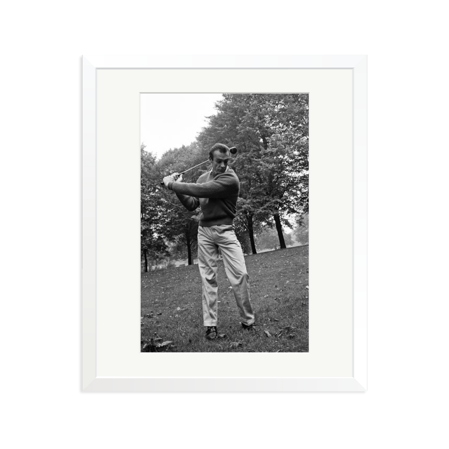 Sean Connery Plays Golf Framed Print