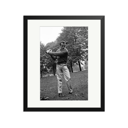 Sean Connery Plays Golf Framed Print Black Large