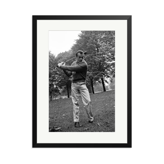 Sean Connery Plays Golf Framed Print