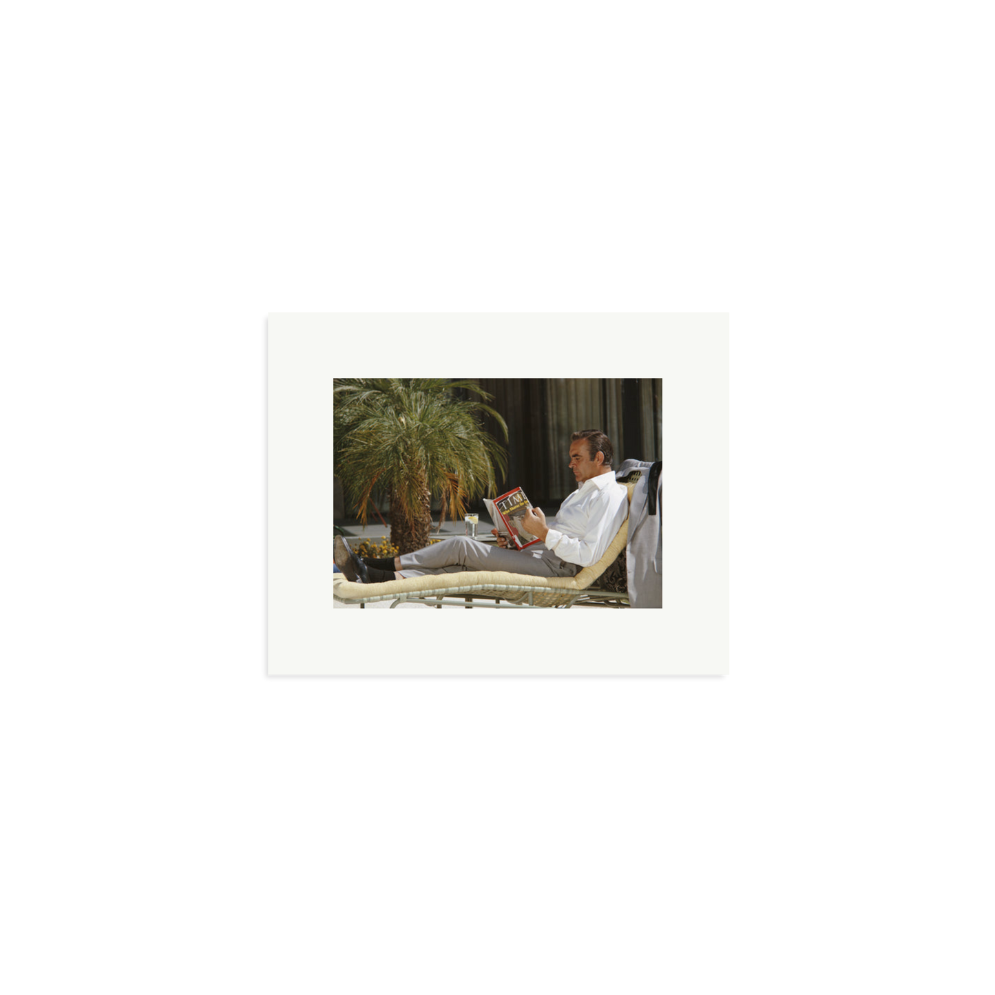 Sean Connery Lounging Framed Print Print Only Small
