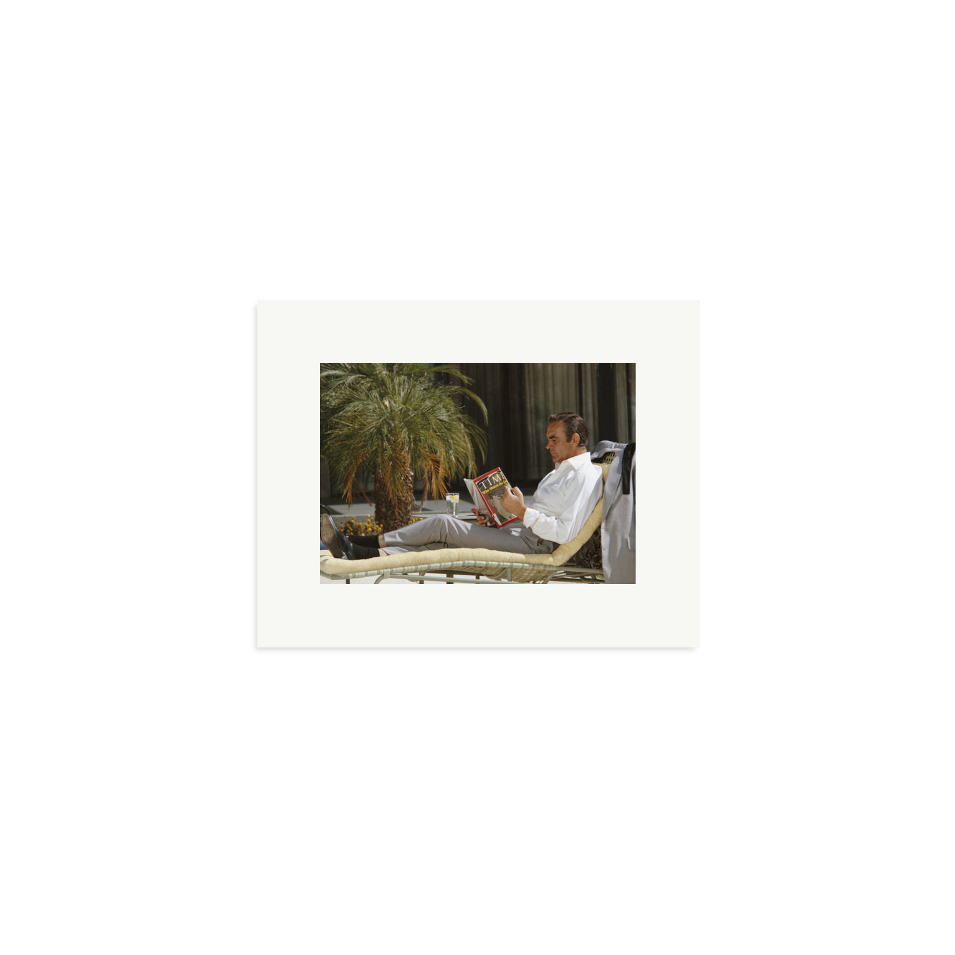 Sean Connery Lounging Framed Print Print Only Small