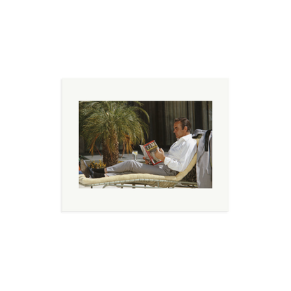 Sean Connery Lounging Framed Print