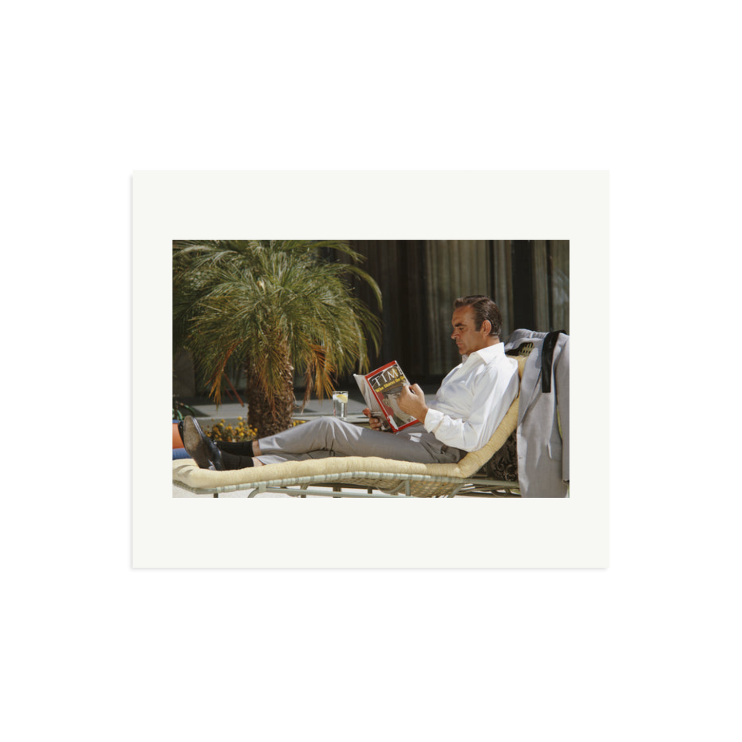 Sean Connery Lounging Framed Print