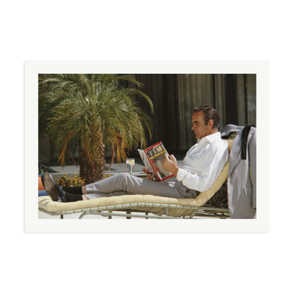 Sean Connery Lounging Framed Print