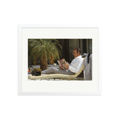 Sean Connery Lounging Framed Print