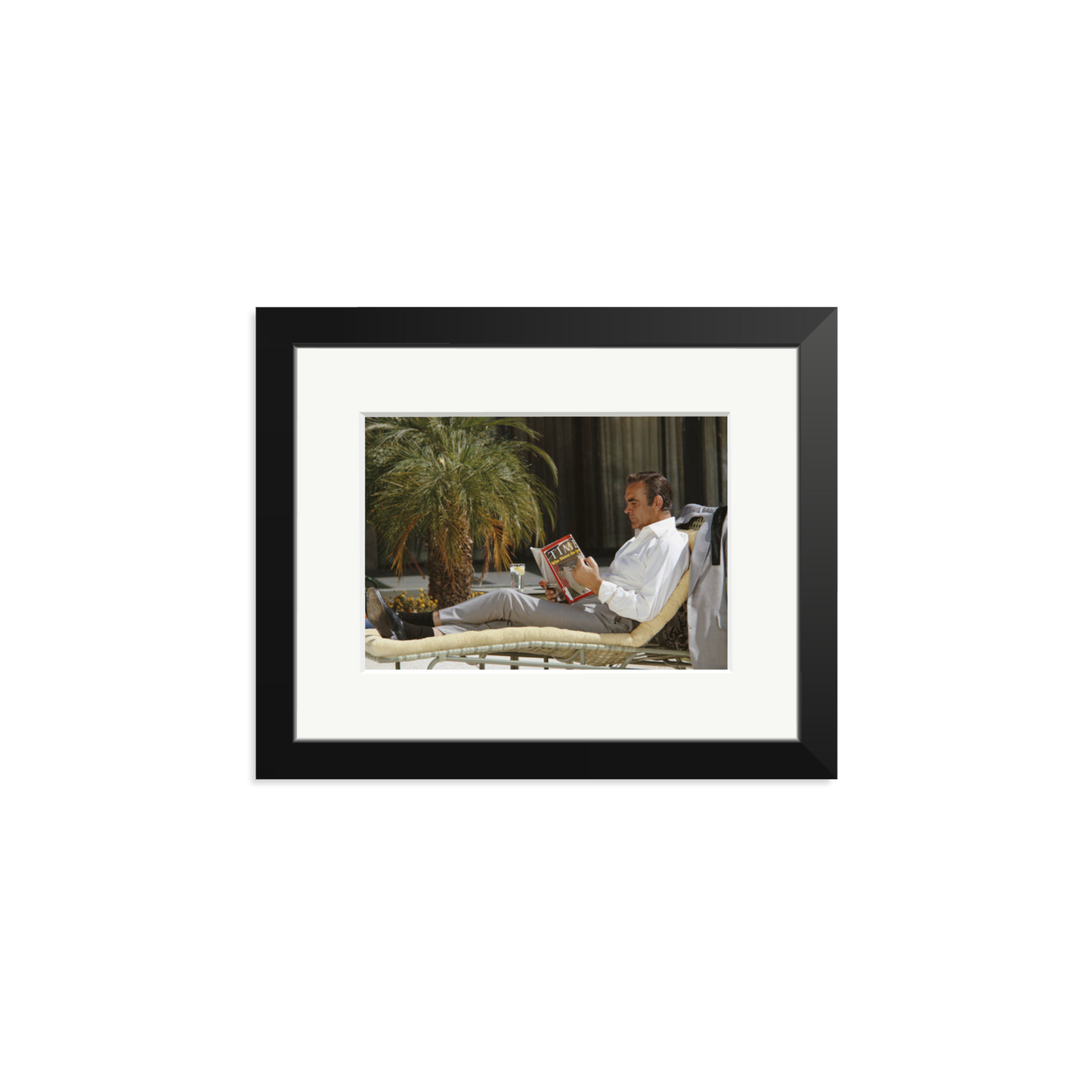Sean Connery Lounging Framed Print