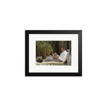 Sean Connery Lounging Framed Print