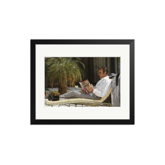 Sean Connery Lounging Framed Print