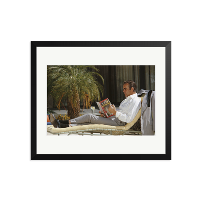 Sean Connery Lounging Framed Print
