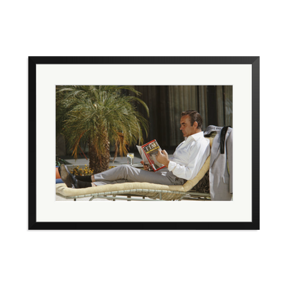 Sean Connery Lounging Framed Print