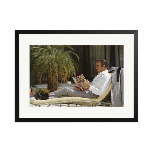 Sean Connery Lounging Framed Print