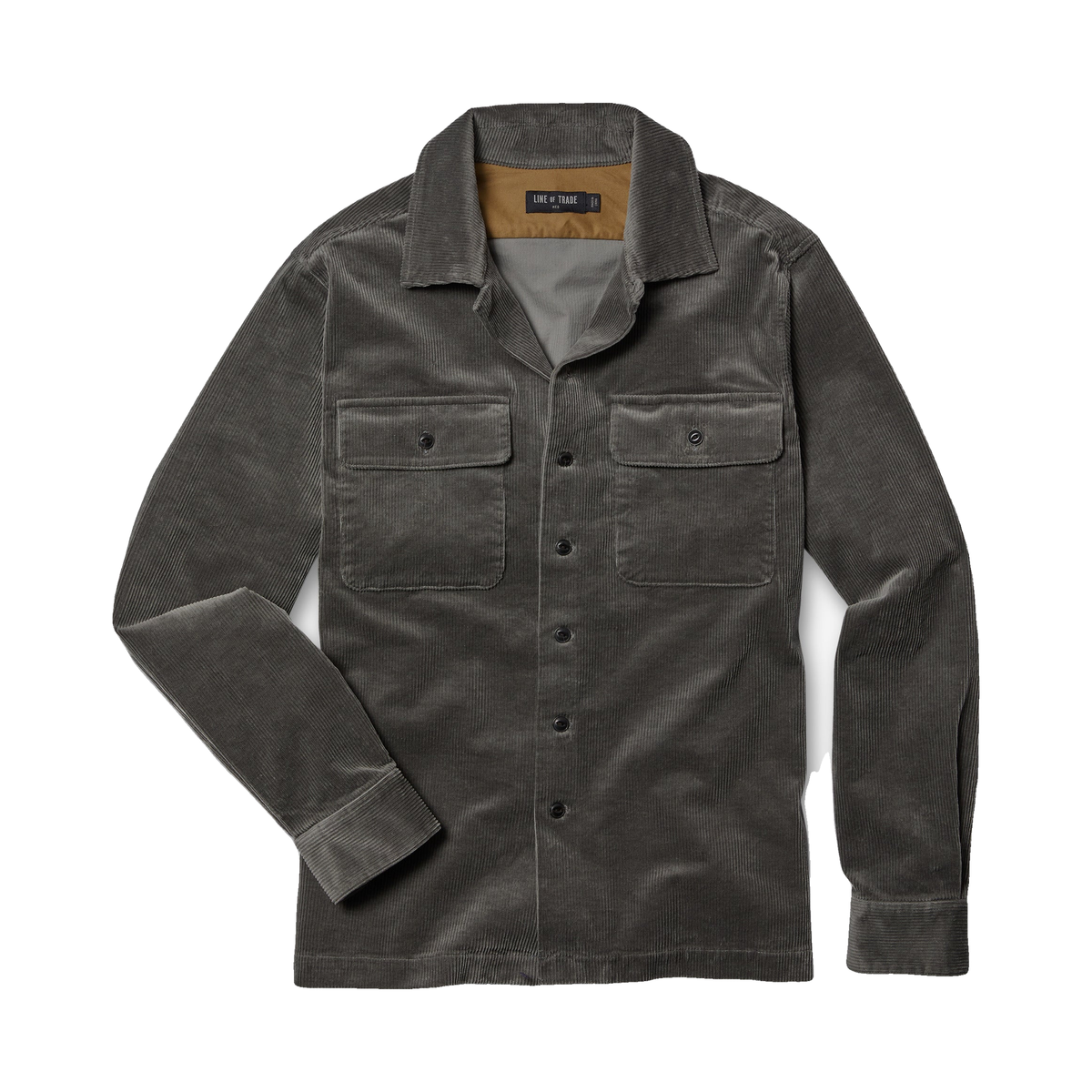 Line of Trade Corduroy Camp Overshirt Coal Ash