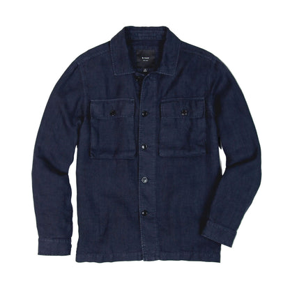 Linen Correspondent Jacket in Dark Navy