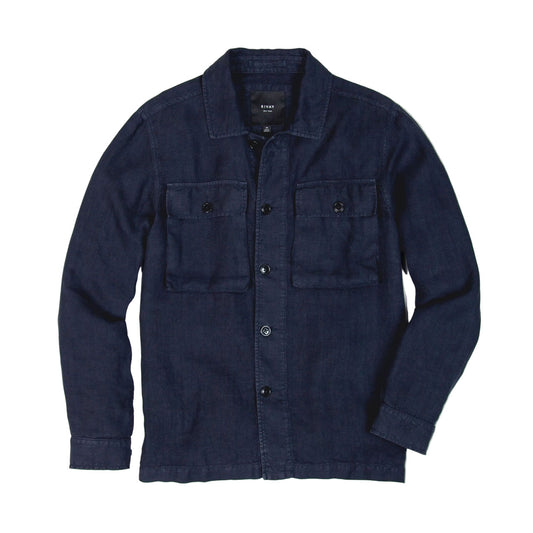Linen Correspondent Jacket in Dark Navy