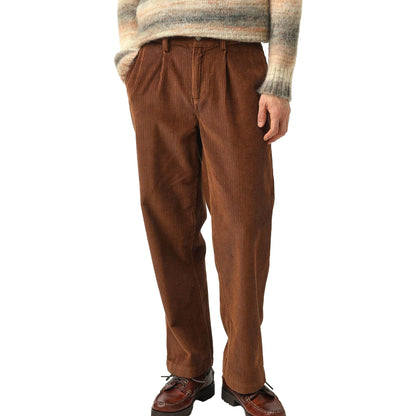 Corridor Brown Cord Pleated Trouser