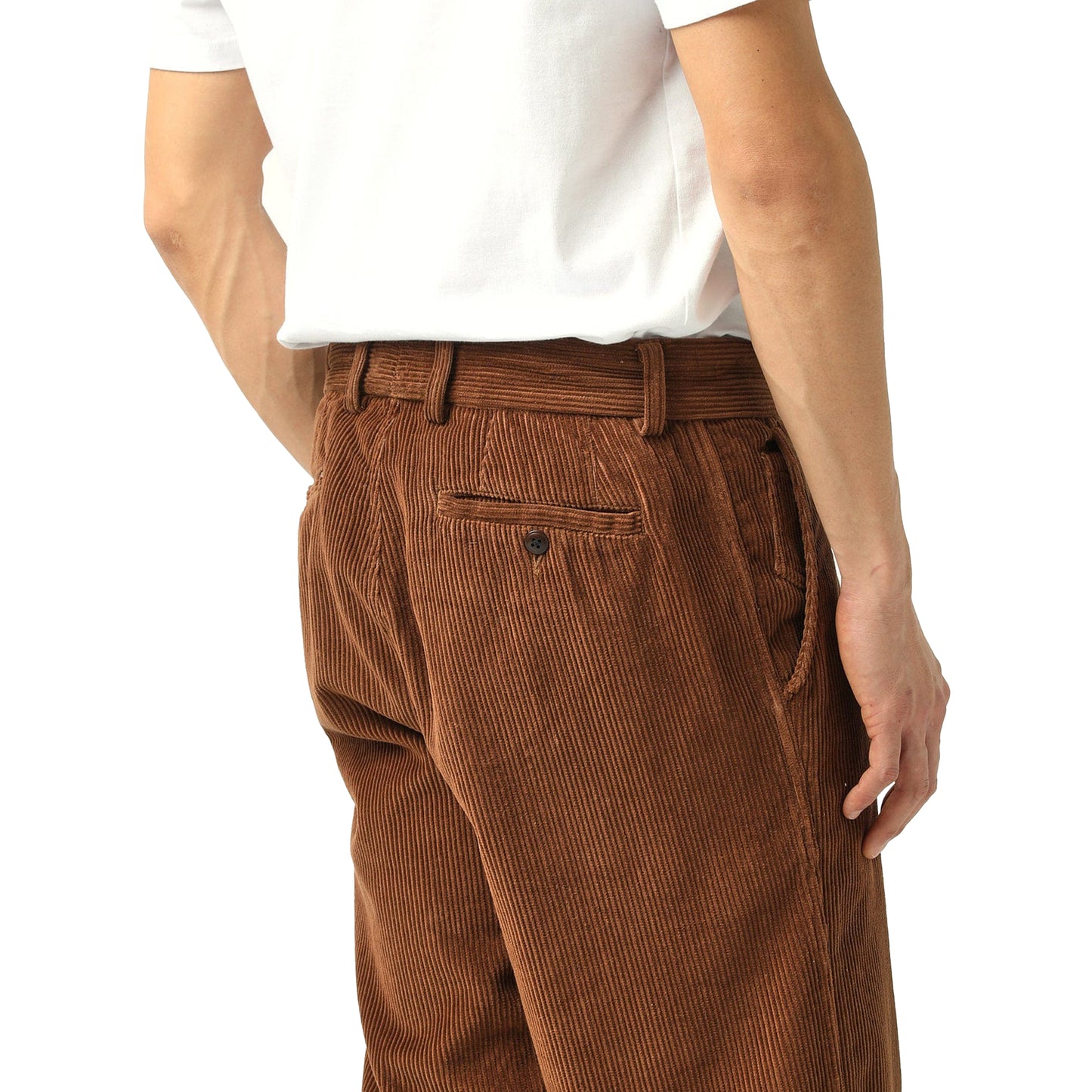 Corridor Brown Cord Pleated Trouser