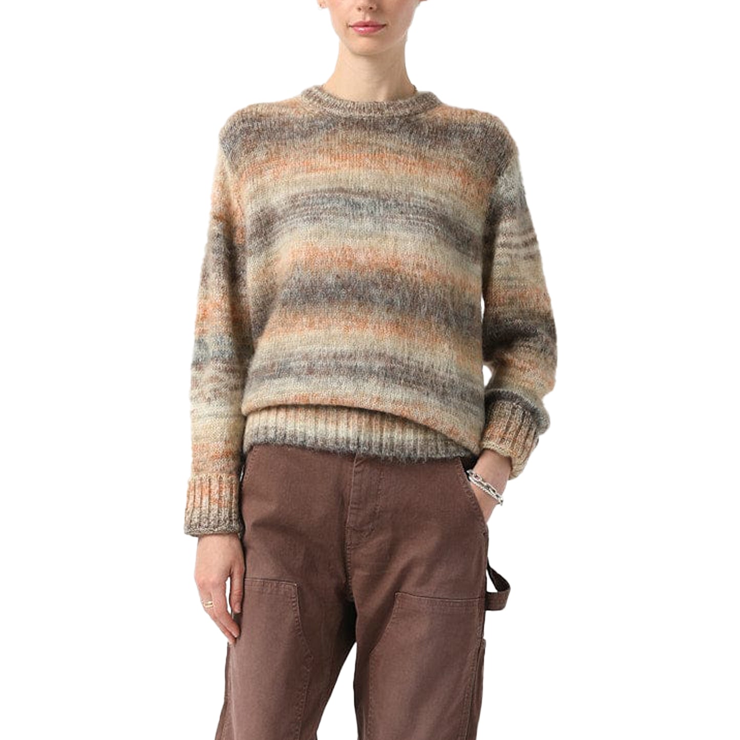 Corridor Space Dye Mohair Crewneck