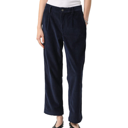 Corridor Navy Cord Pleated Trouser