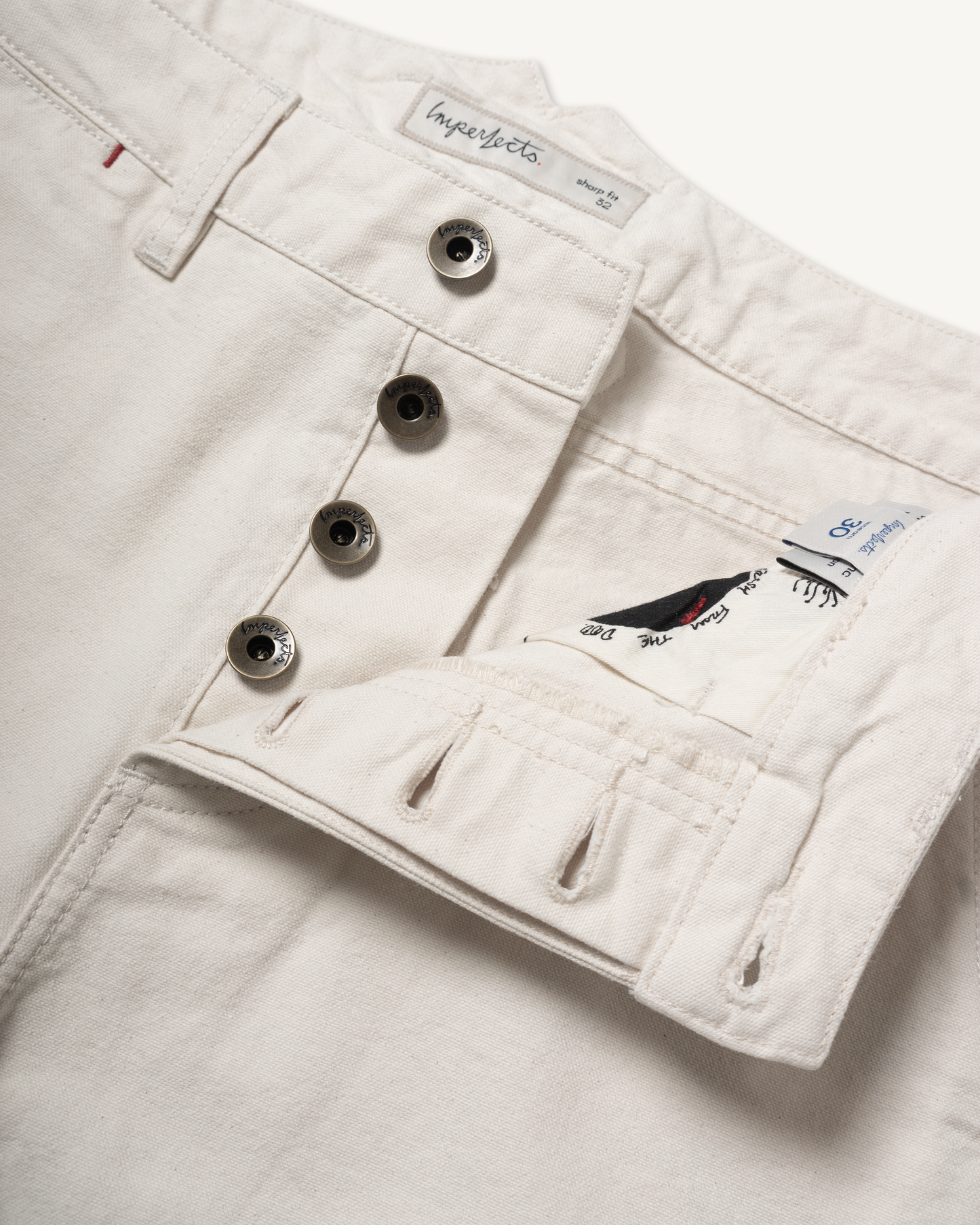 Imperfects Courier Pant Sharp Fit in Craft Canvas