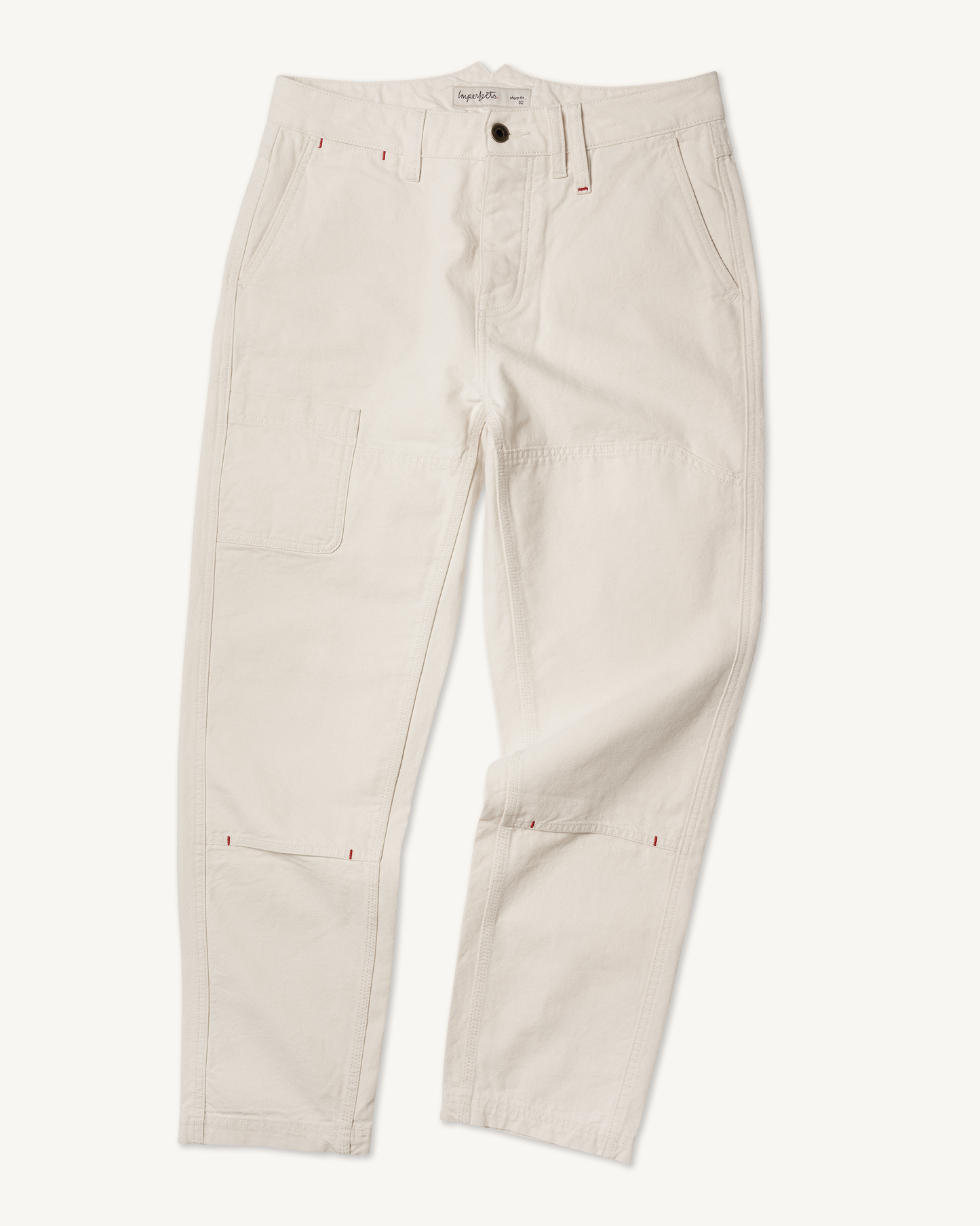 Imperfects Courier Pant Sharp Fit in Craft Canvas Natural 30