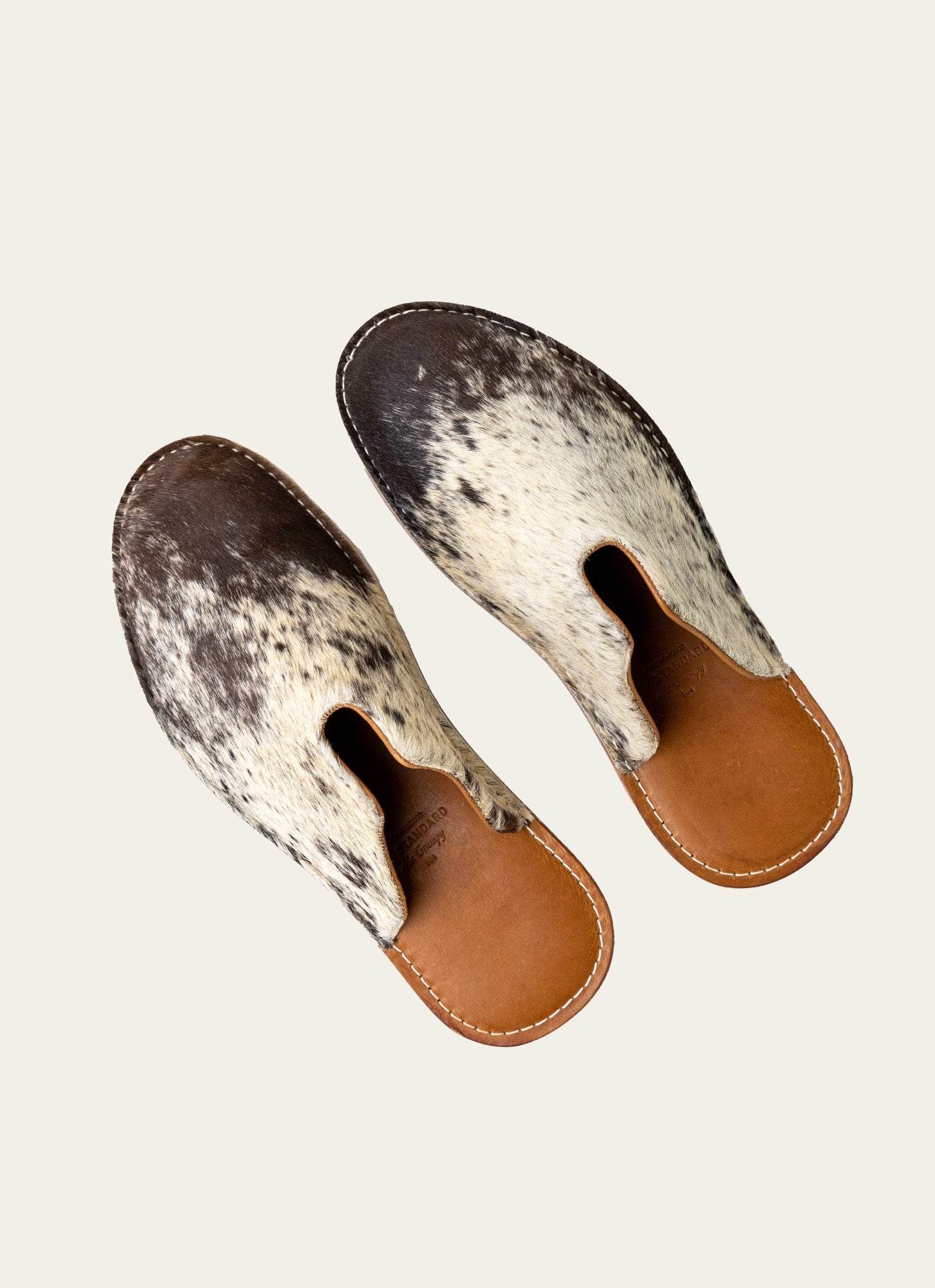 Mr. Grumpy Leather Slippers Cowhide