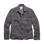 Billy Reid Herringbone CPO Overshirt - Carbon Blue Multi